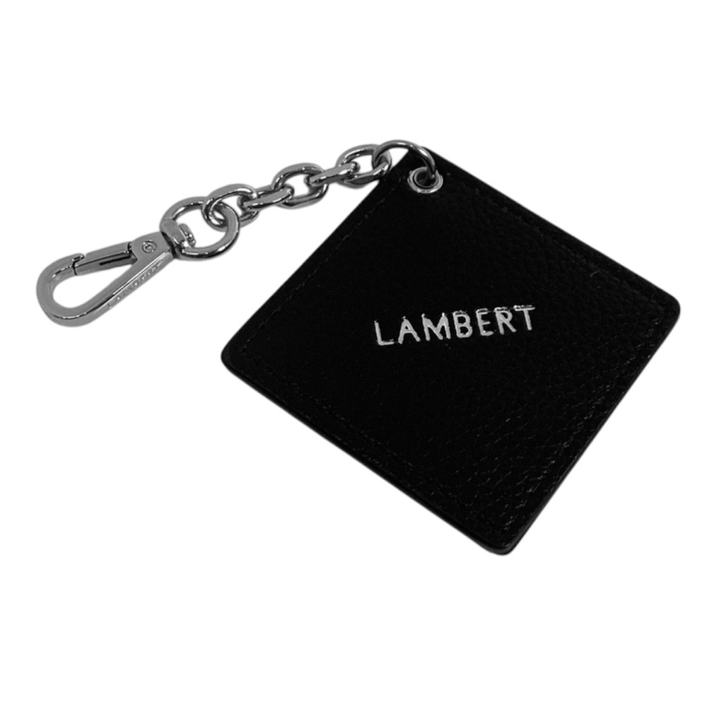 💚 Lambert Vegan Leather Black Keychain